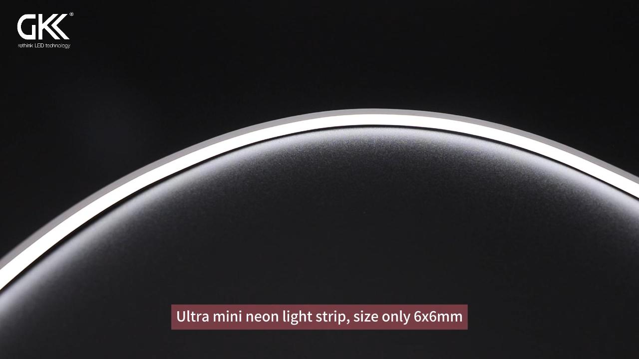 Ultra mini neon light strip, size only 6x6mm